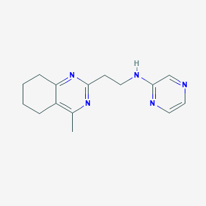 molecular formula C15H19N5 B4120646 N-[2-(4-methyl-5,6,7,8-tetrahydro-2-quinazolinyl)ethyl]-2-pyrazinamine 