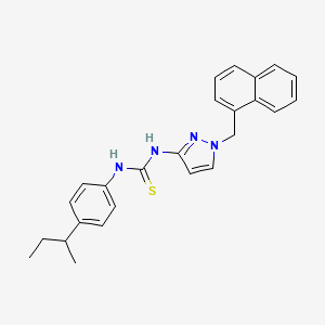 molecular formula C25H26N4S B4120675 N-(4-sec-butylphenyl)-N'-[1-(1-naphthylmethyl)-1H-pyrazol-3-yl]thiourea 