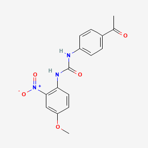 molecular formula C16H15N3O5 B4120682 N-(4-acetylphenyl)-N'-(4-methoxy-2-nitrophenyl)urea 