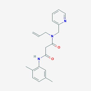 molecular formula C20H23N3O2 B4120689 N-allyl-N'-(2,5-dimethylphenyl)-N-(pyridin-2-ylmethyl)malonamide 