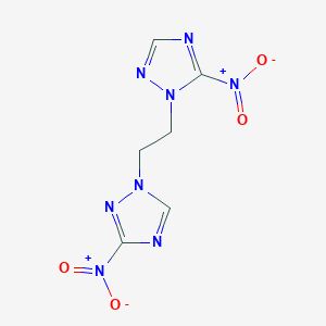 3-nitro-1-(2-{5-nitro-1H-1,2,4-triazol-1-yl}ethyl)-1H-1,2,4-triazole