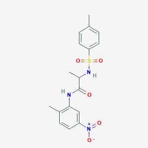 molecular formula C17H19N3O5S B4120691 N~1~-(2-methyl-5-nitrophenyl)-N~2~-[(4-methylphenyl)sulfonyl]alaninamide 