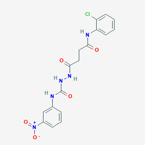 molecular formula C17H16ClN5O5 B4120703 2-{4-[(2-chlorophenyl)amino]-4-oxobutanoyl}-N-(3-nitrophenyl)hydrazinecarboxamide 