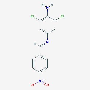 molecular formula C13H9Cl2N3O2 B412073 2,6-dichloro-N~4~-(4-nitrobenzylidene)-1,4-benzenediamine 