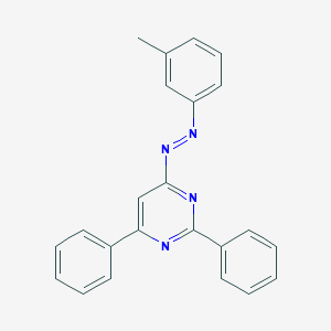 molecular formula C23H18N4 B412075 4-[(3-Methylphenyl)diazenyl]-2,6-diphenylpyrimidine 