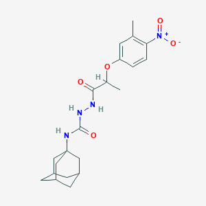 molecular formula C21H28N4O5 B4120782 N-1-adamantyl-2-[2-(3-methyl-4-nitrophenoxy)propanoyl]hydrazinecarboxamide 