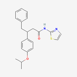 molecular formula C22H24N2O2S B4120801 3-(4-isopropoxyphenyl)-4-phenyl-N-1,3-thiazol-2-ylbutanamide 
