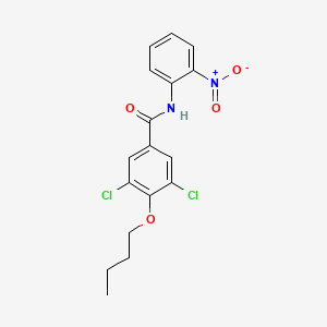 molecular formula C17H16Cl2N2O4 B4120808 4-butoxy-3,5-dichloro-N-(2-nitrophenyl)benzamide 