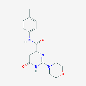 molecular formula C16H20N4O3 B4120813 N-(4-methylphenyl)-2-(4-morpholinyl)-6-oxo-3,4,5,6-tetrahydro-4-pyrimidinecarboxamide 