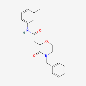 molecular formula C20H22N2O3 B4120836 2-(4-benzyl-3-oxo-2-morpholinyl)-N-(3-methylphenyl)acetamide 