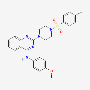 N-(4-methoxyphenyl)-2-{4-[(4-methylphenyl)sulfonyl]-1-piperazinyl}-4-quinazolinamine