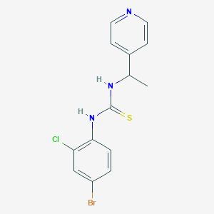 N-(4-bromo-2-chlorophenyl)-N'-[1-(4-pyridinyl)ethyl]thiourea