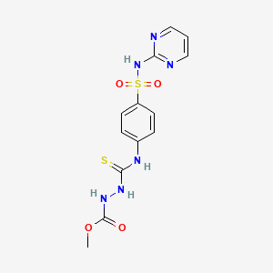 molecular formula C13H14N6O4S2 B4120862 methyl 2-[({4-[(2-pyrimidinylamino)sulfonyl]phenyl}amino)carbonothioyl]hydrazinecarboxylate 