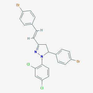 5-(4-bromophenyl)-3-[2-(4-bromophenyl)vinyl]-1-(2,4-dichlorophenyl)-4,5-dihydro-1H-pyrazole