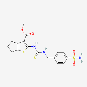 methyl 2-[({[4-(aminosulfonyl)benzyl]amino}carbonothioyl)amino]-5,6-dihydro-4H-cyclopenta[b]thiophene-3-carboxylate