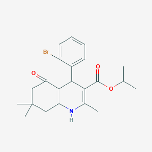 Isopropyl 4-(2-bromophenyl)-2,7,7-trimethyl-5-oxo-1,4,5,6,7,8-hexahydro-3-quinolinecarboxylate