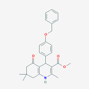 molecular formula C27H29NO4 B412090 Methyl 4-[4-(benzyloxy)phenyl]-2,7,7-trimethyl-5-oxo-1,4,5,6,7,8-hexahydro-3-quinolinecarboxylate 