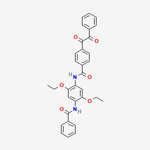 N-[4-(benzoylamino)-2,5-diethoxyphenyl]-4-[oxo(phenyl)acetyl]benzamide