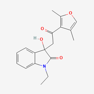 3-[2-(2,4-dimethylfuran-3-yl)-2-oxoethyl]-1-ethyl-3-hydroxy-1,3-dihydro-2H-indol-2-one