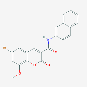 6-bromo-8-methoxy-N-naphthalen-2-yl-2-oxochromene-3-carboxamide