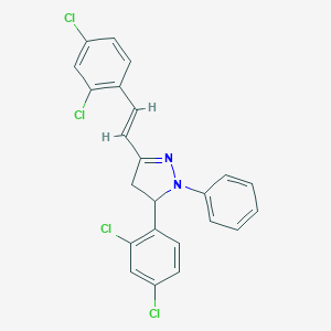 5-(2,4-dichlorophenyl)-3-[2-(2,4-dichlorophenyl)vinyl]-1-phenyl-4,5-dihydro-1H-pyrazole