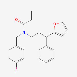 N-(4-fluorobenzyl)-N-[3-(2-furyl)-3-phenylpropyl]propanamide