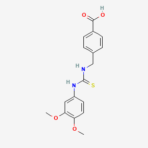 4-[({[(3,4-dimethoxyphenyl)amino]carbonothioyl}amino)methyl]benzoic acid