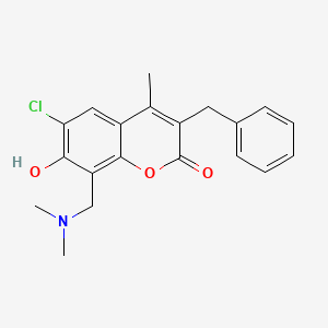 3-benzyl-6-chloro-8-[(dimethylamino)methyl]-7-hydroxy-4-methyl-2H-chromen-2-one