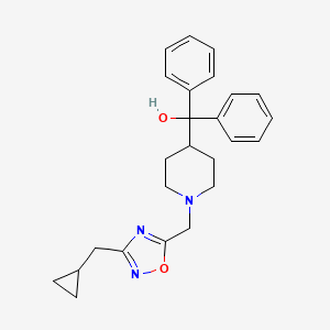 [1-[[3-(Cyclopropylmethyl)-1,2,4-oxadiazol-5-yl]methyl]piperidin-4-yl]-diphenylmethanol