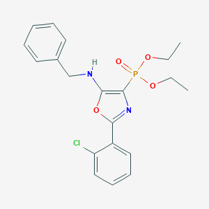 molecular formula C20H22ClN2O4P B412100 Diethyl 5-(benzylamino)-2-(2-chlorophenyl)-1,3-oxazol-4-ylphosphonate 