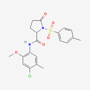 N-(4-chloro-2-methoxy-5-methylphenyl)-1-(4-methylphenyl)sulfonyl-5-oxopyrrolidine-2-carboxamide