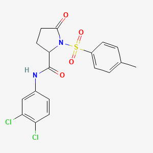 N-(3,4-dichlorophenyl)-1-[(4-methylphenyl)sulfonyl]-5-oxoprolinamide