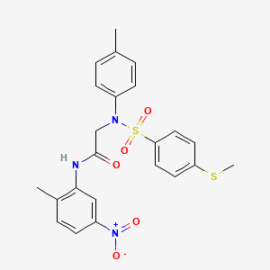 N~1~-(2-methyl-5-nitrophenyl)-N~2~-(4-methylphenyl)-N~2~-{[4-(methylthio)phenyl]sulfonyl}glycinamide