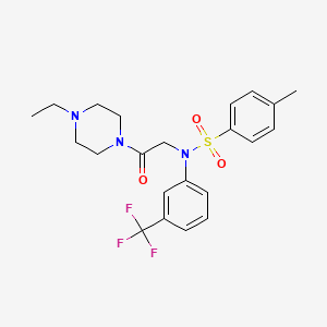 N-[2-(4-ethyl-1-piperazinyl)-2-oxoethyl]-4-methyl-N-[3-(trifluoromethyl)phenyl]benzenesulfonamide