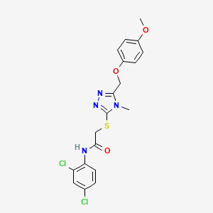 N-(2,4-dichlorophenyl)-2-({5-[(4-methoxyphenoxy)methyl]-4-methyl-4H-1,2,4-triazol-3-yl}sulfanyl)acetamide