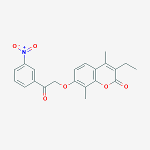 3-ethyl-4,8-dimethyl-7-[2-(3-nitrophenyl)-2-oxoethoxy]-2H-chromen-2-one