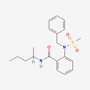 2-[benzyl(methylsulfonyl)amino]-N-(1-methylbutyl)benzamide