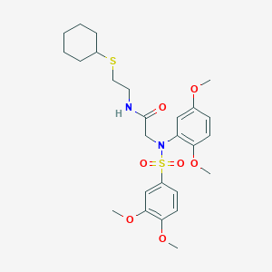 N~1~-[2-(cyclohexylthio)ethyl]-N~2~-(2,5-dimethoxyphenyl)-N~2~-[(3,4-dimethoxyphenyl)sulfonyl]glycinamide