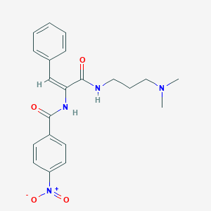 N-[1-({[3-(dimethylamino)propyl]amino}carbonyl)-2-phenylvinyl]-4-nitrobenzamide