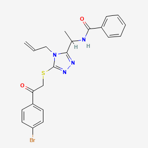 N-{1-[5-{[2-(4-bromophenyl)-2-oxoethyl]sulfanyl}-4-(prop-2-en-1-yl)-4H-1,2,4-triazol-3-yl]ethyl}benzamide