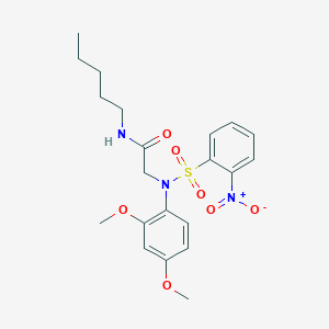 N~2~-(2,4-dimethoxyphenyl)-N~2~-[(2-nitrophenyl)sulfonyl]-N~1~-pentylglycinamide