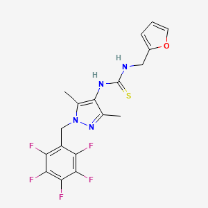 N-[3,5-dimethyl-1-(pentafluorobenzyl)-1H-pyrazol-4-yl]-N'-(2-furylmethyl)thiourea