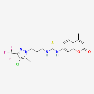 N-{3-[4-chloro-5-methyl-3-(trifluoromethyl)-1H-pyrazol-1-yl]propyl}-N'-(4-methyl-2-oxo-2H-chromen-7-yl)thiourea