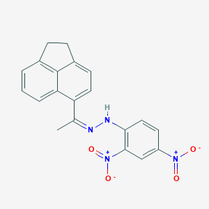 molecular formula C20H16N4O4 B412118 5-[1-(2,4-Dinitrophenylhydrazono)ethyl]acenaphthene 