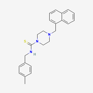 N-(4-methylbenzyl)-4-(1-naphthylmethyl)-1-piperazinecarbothioamide