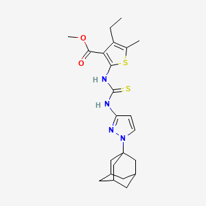 methyl 2-[({[1-(1-adamantyl)-1H-pyrazol-3-yl]amino}carbonothioyl)amino]-4-ethyl-5-methyl-3-thiophenecarboxylate