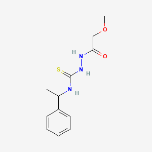 2-(methoxyacetyl)-N-(1-phenylethyl)hydrazinecarbothioamide