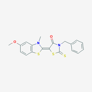 3-benzyl-5-(5-methoxy-3-methyl-1,3-benzothiazol-2(3H)-ylidene)-2-thioxo-1,3-thiazolidin-4-one