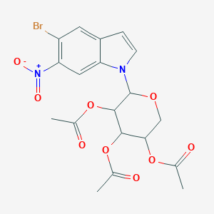 molecular formula C19H19BrN2O9 B412126 [4,5-Diacetyloxy-6-(5-bromo-6-nitroindol-1-yl)oxan-3-yl] acetate 