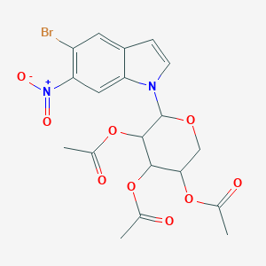 molecular formula C19H19BrN2O9 B412126 3,5-bis(acetyloxy)-2-{5-bromo-6-nitro-1H-indol-1-yl}tetrahydro-2H-pyran-4-yl acetate 